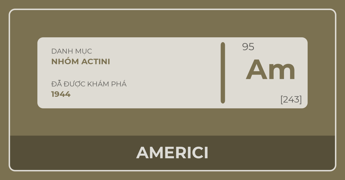 Americium (Am, 95) là chất gì ?