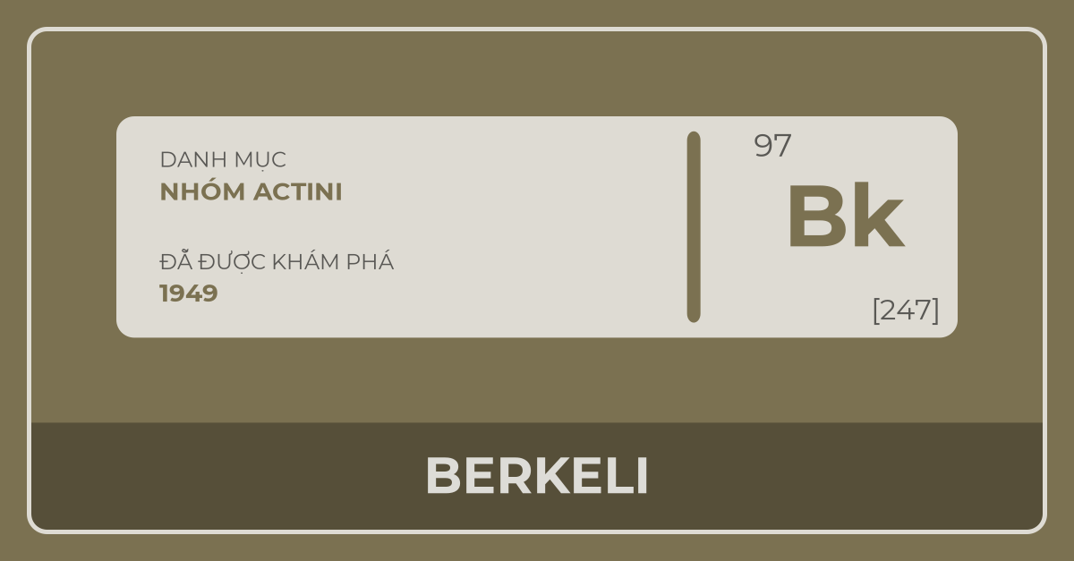 Berkelium (Bk, 97) là chất gì ?