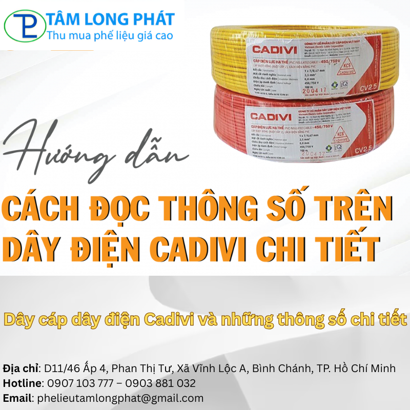 Dây cáp dây điện Cadivi và những thông số chi tiết