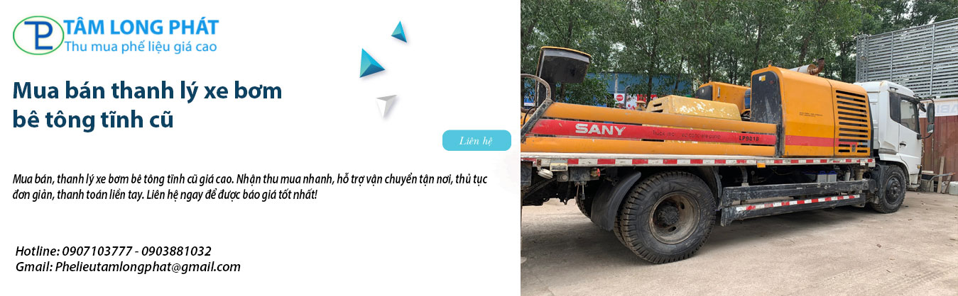 Mua bán thanh lý xe bơm bê tông tĩnh cũ
