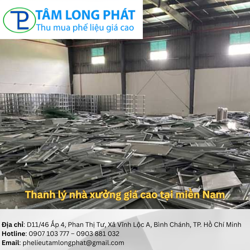 Thanh lý nhà xưởng giá cao tại miền Nam