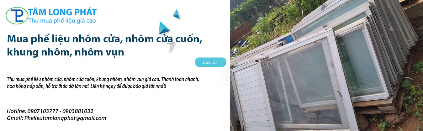 Mua phế liệu nhôm cửa, nhôm cửa cuốn, khung nhôm, nhôm vụn