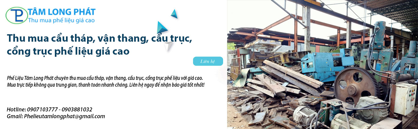 Thu mua cẩu tháp, vận thang, cẩu trục, cổng trục phế liệu giá cao