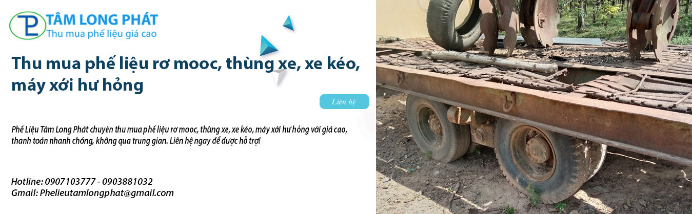 Thu mua phế liệu rơ mooc, thùng xe, xe kéo, máy xới hư hỏng
