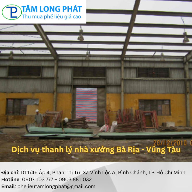 Dịch vụ thanh lý nhà xưởng Bà Rịa - Vũng Tàu