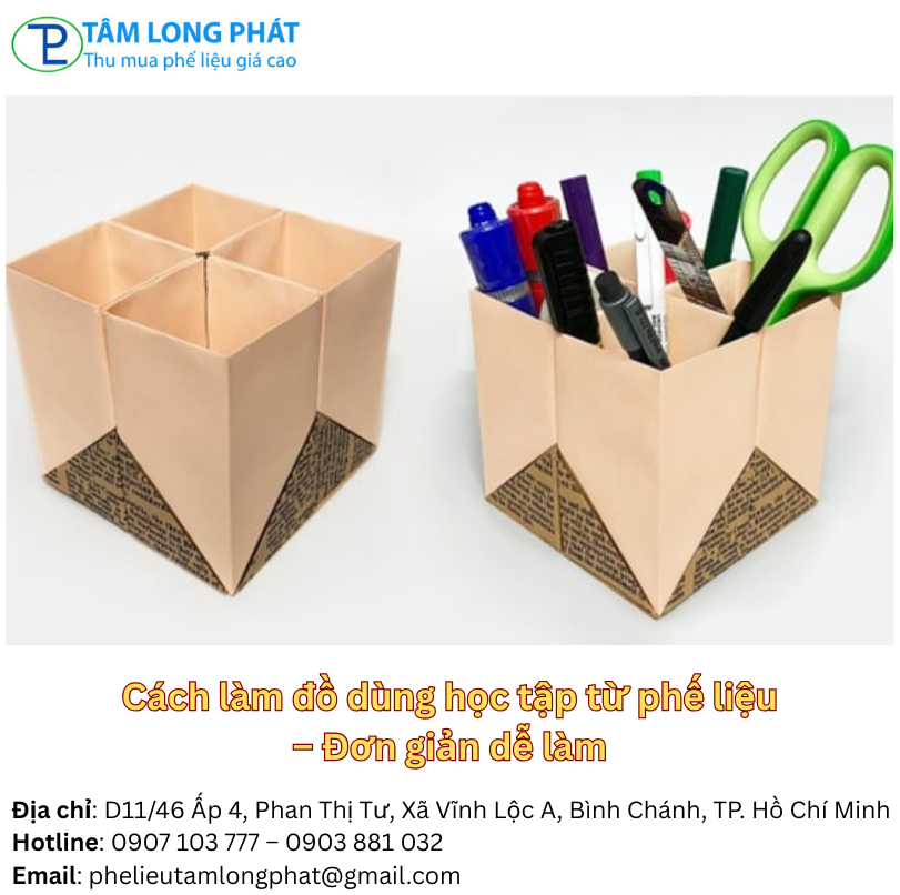 Cách làm đồ dùng học tập từ phế liệu – Đơn giản dễ làm