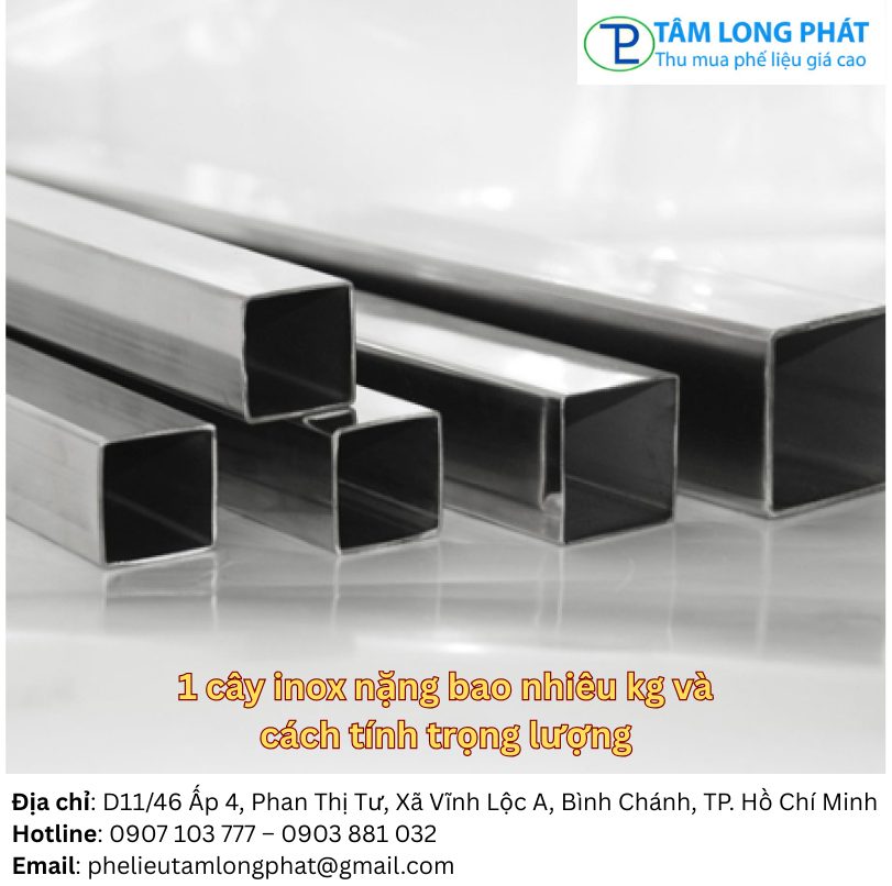 1 cây inox nặng bao nhiêu kg và cách tính trọng lượng