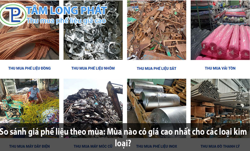 So sánh giá phế liệu theo mùa: Mùa nào có giá cao nhất cho các loại kim loại?