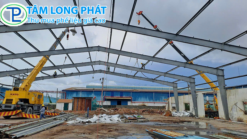 Thu mua khung nhà xưởng cũ tại Bình Dương giá tốt uy tín